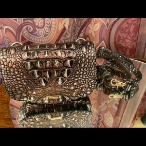 Brahmin NWT belt bag in Plum Sangrita registration card, dustbag included.